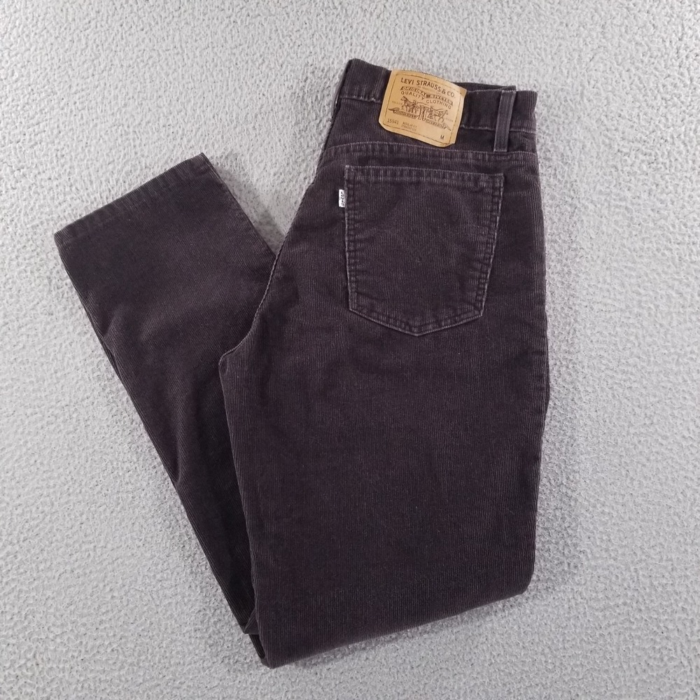 Vtg 90s Levis 941 Corduroy Pants Womens 12 Medium Brown Regular Fit Straight Leg